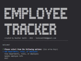 employee tracker