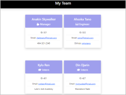 team profile generator